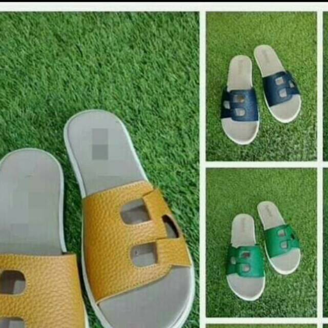 (Bisa cod) sandal kulit wanita model terbaru sollan putih