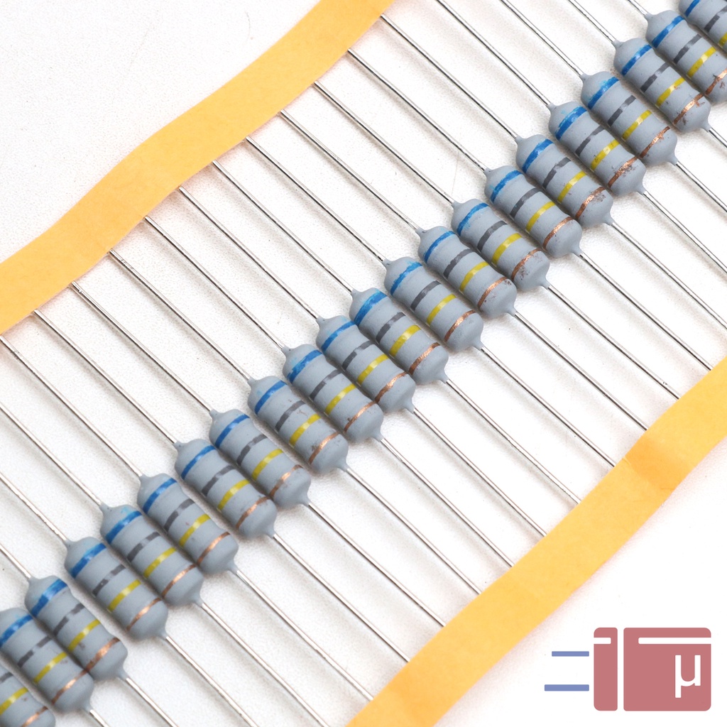 x10 Resistor 680K 1W Metal Oxide 5% Taiwan Kaki Tembaga