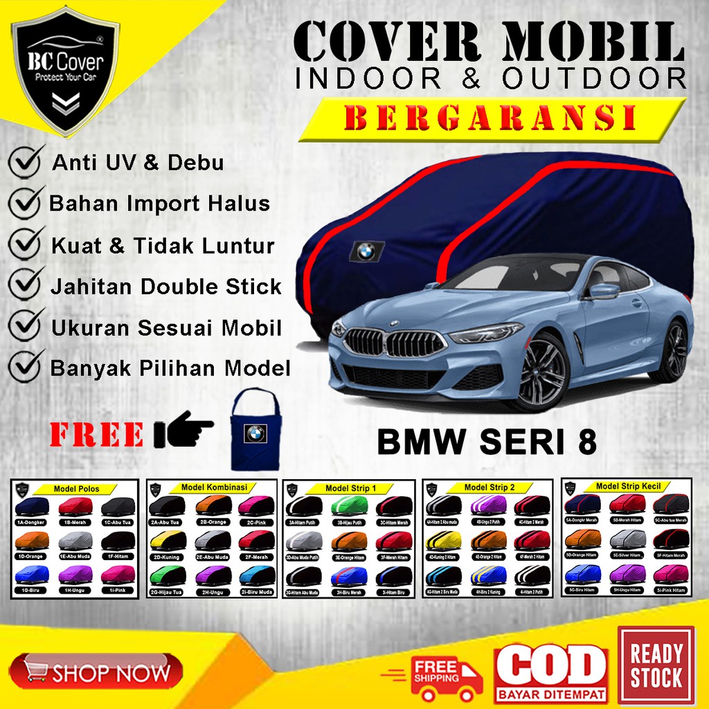 Body Cover Mobil Sedan BMW Seri 8, Sarung Mobil BMW Seri 8, Selimut Pelindung Tutup Penutup Outdoor