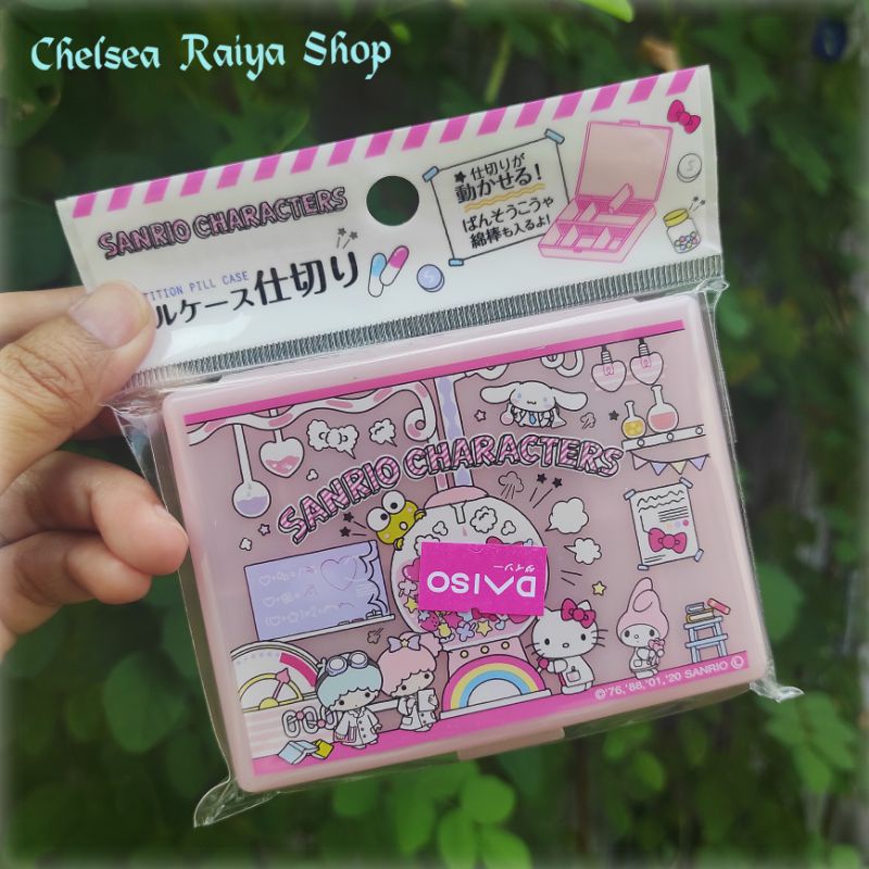 Jual Daiso Sanrio Pill Case Kotak Plastik Tempat Obat Karakter