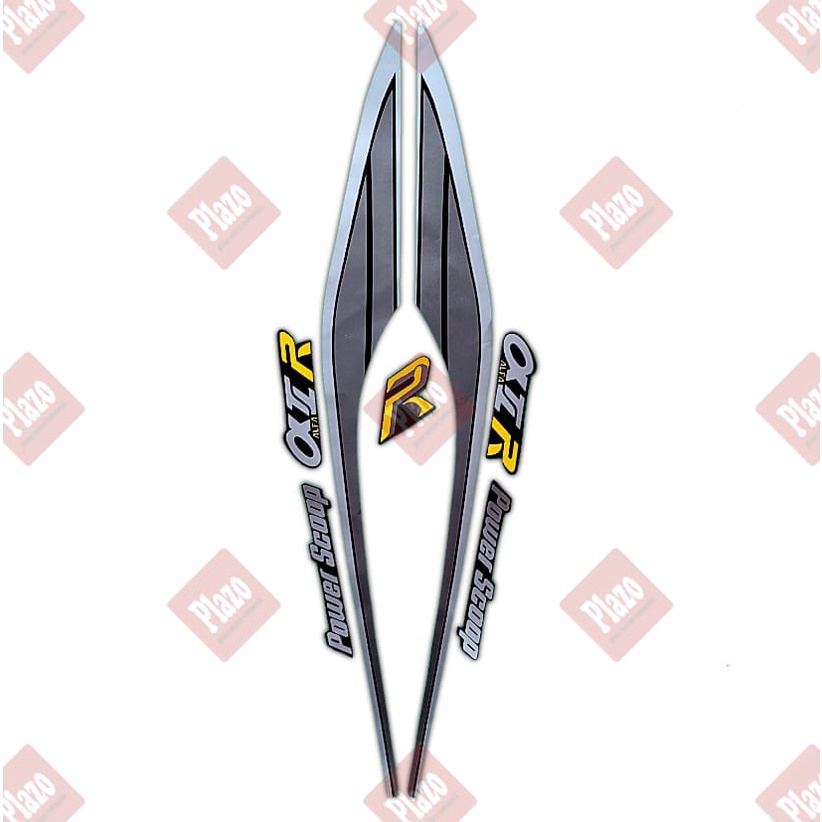 Striping Body / Stiker Lis Yamaha Alfa 1992 Silver