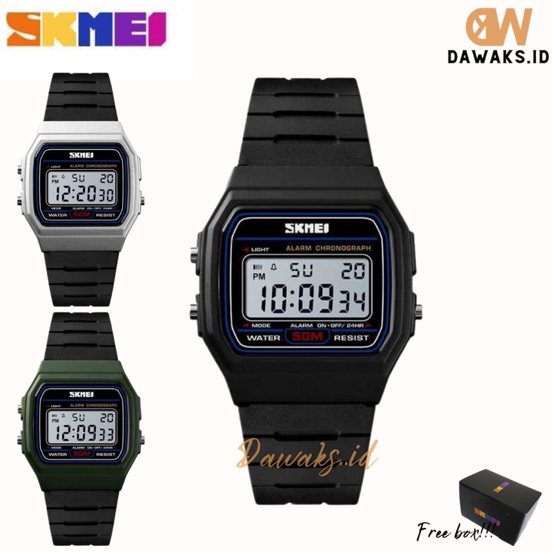 JAM TANGAN PRIA DAN WANITA SKMEI ORIGINAL 100% SKMEI 1412 ORIGINAL TAHAN AIR FREE BOX JAM TANGAN SKM