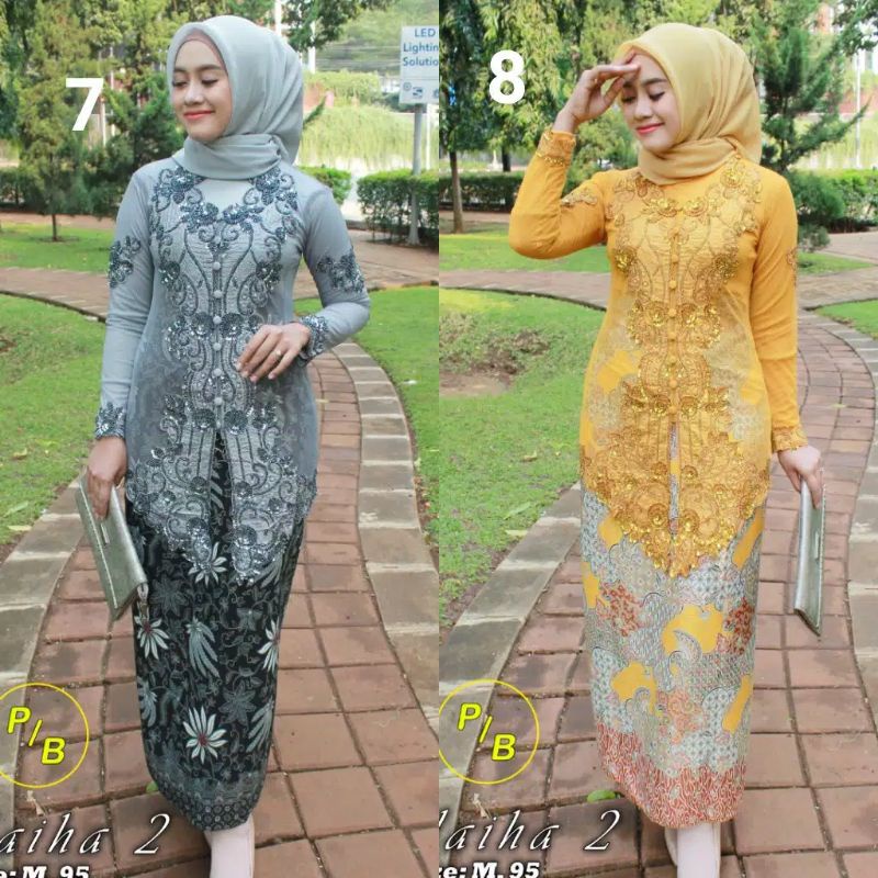 PROMOOO SETELAN KEBAYA PAYET BORDIR/KEBAYA AKAD PUTIH/KEBAYA PAYET TERLARIS