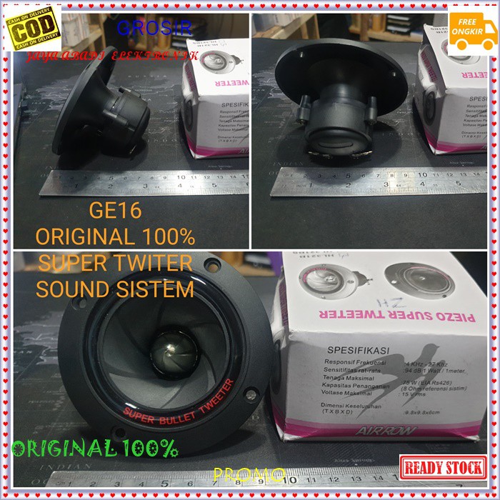 Speaker Mini super tweeter twiter piezo pasif bulat single satuan spk mini audio mobil sound system
