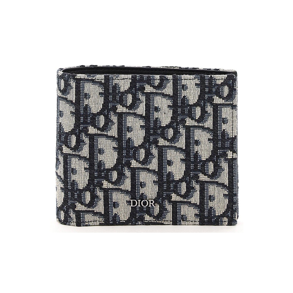 Di or Oblique Bifold Wallet Navy Blue 100% Authentic