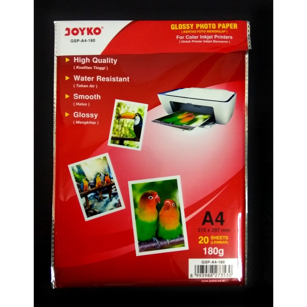

Joyko Glossy Photo Paper A4 180 Gsm Kertas Print Foto GSP-A4-180