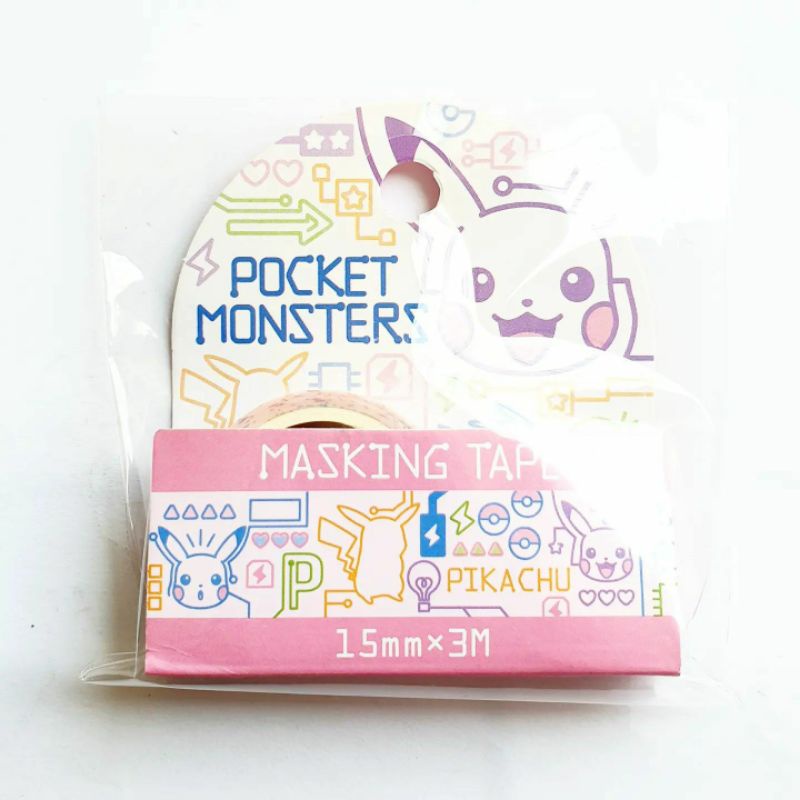 

Washi tape isolasi Pokemon pink