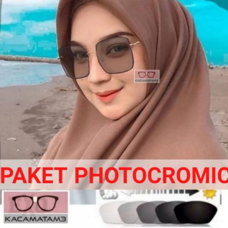 kacamata lensa photocromic antiradiasi boleh pilih yang blueray bisa normal minus plus cilinder tergantung permintaan sampai minus 5 cyl 2 harga masih sama tulis saja pesanan kaka di catatan saat order free box lap cairan pembersih kode 095 size 61-14-139