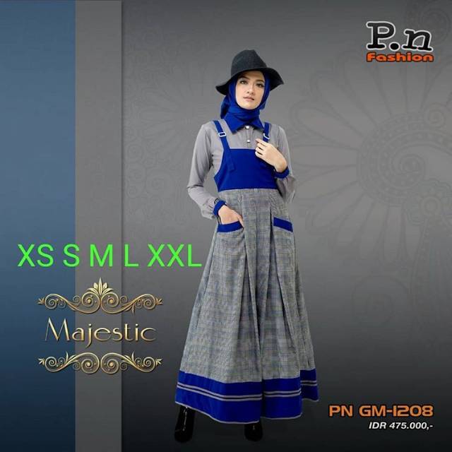 P.N FASHION MAJESTIC GM 1208 GAMIS ATASAN MUSLIM CANTIK MODERNPREMIUM
