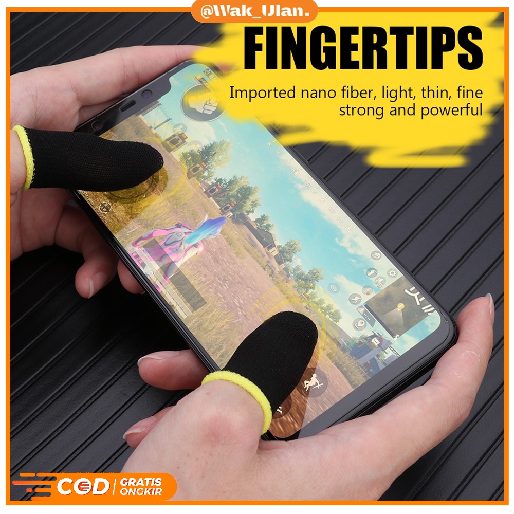 Sarung Tangan Jempol Finger Cots Anti Basah 2Pcs 1 Pasang For gaming Game AOV ML PUBG FF mobile