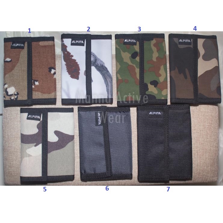 Dompet Saku Lipat 2 Velcro Clasic Bahan Kain Merk Alpina Keren Sporty Cocok Casual Outdoor Sport 2