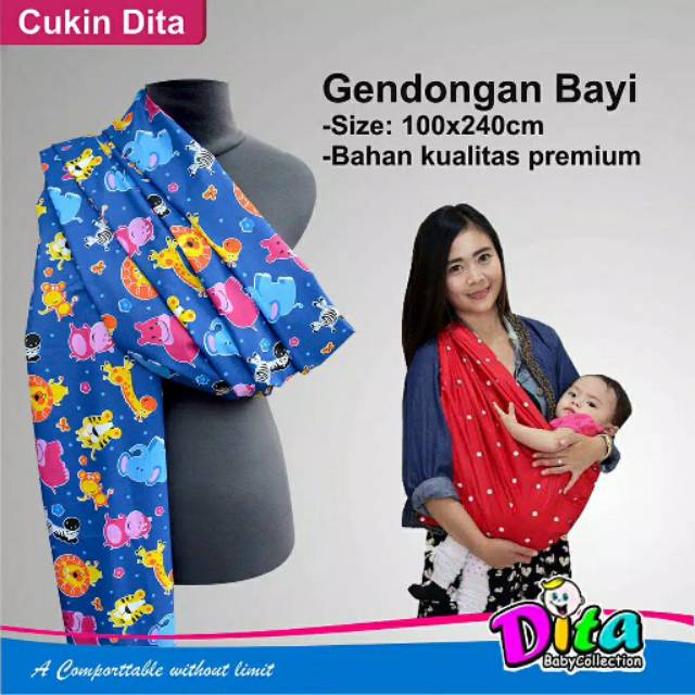 GENDONGAN BAYI CUKIN DITA KARAKTER || KAIN GENDONGAN KARAKTER || JARIK MODERN