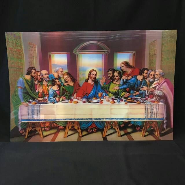 Poster Gambar perjamuan Kudus 3D 38x58cm