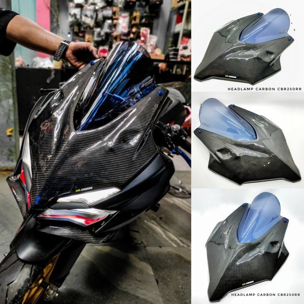 Readyy Head lamp cbr250rr lampu depan karbon cbr250rr body depan cbr 250rr Stok Terbatass