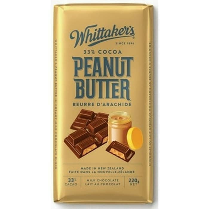 

Whittaker's Peanut Butter 33%Cocoa-Coklat Import