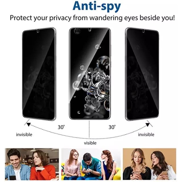 SAMSUNG S22 / S22+ ANTI GORES ANTI SPY TEMPERED GLASS PRIVACY ANTI SPY FULL COVER S22 PLUS ANTI GORES KACA - TEMPER S22 SPY