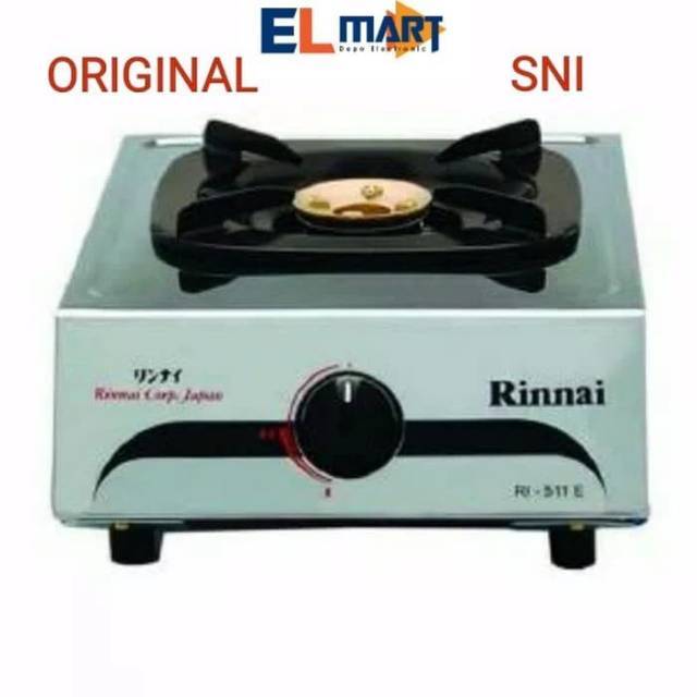 Rinnai Kompor Gas 1 tungku RI 511E - 511 E - RI511E Burner Kuningan