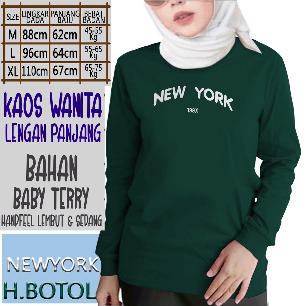 JESETA Kaos Wanita Lengan Panjang / Kaos Sweatshirt / Atasan Wanita / Atasan Wanita Lengan Panjang