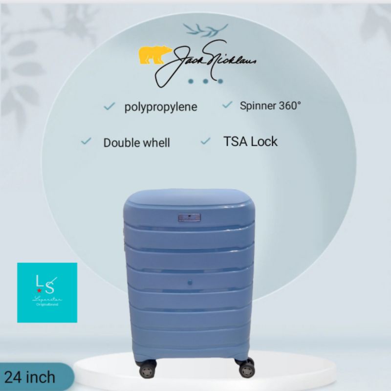 Koper 24 inch jacknicklaus 73076 spinner TSA Lock biru muda