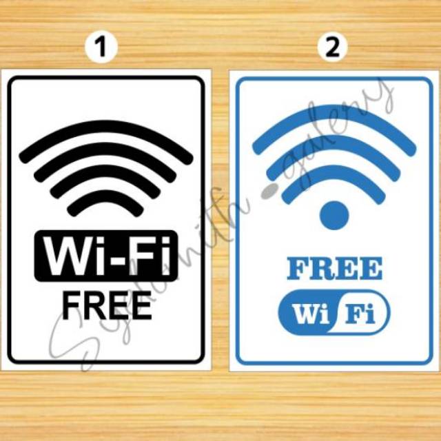 Jual STICKER FREE WIFI WATERPROOF STIKER FREE WIFI Shopee Indonesia