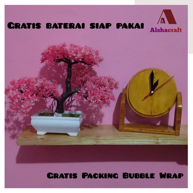 Jam Meja Kayu Hiasan Jam Meja Jam Dinding Kayu