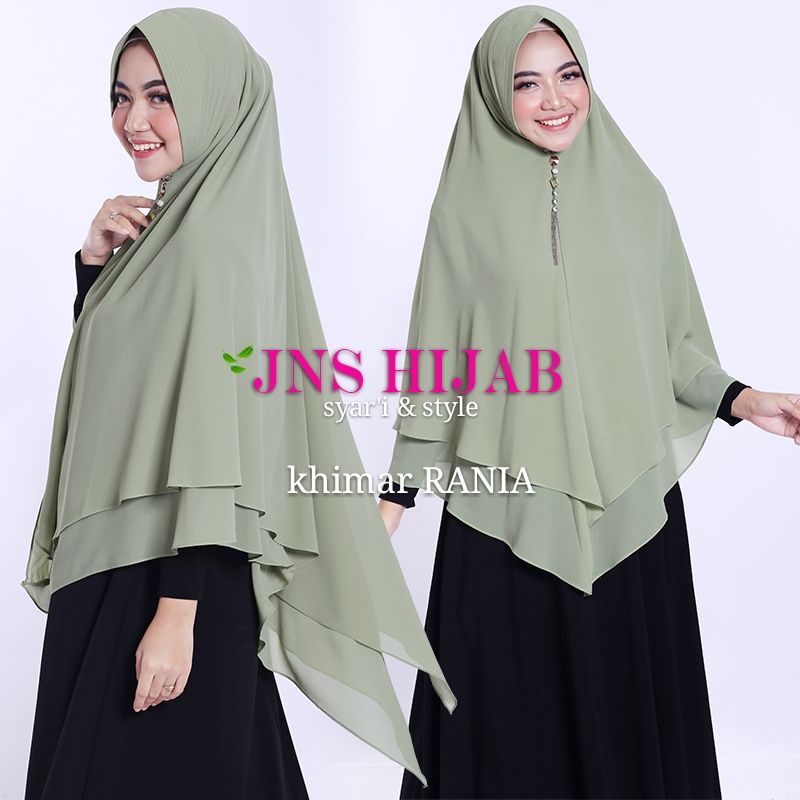 KHIMAR RANIA HIJAB SYARI CERUTY PREMIUM 2 LAYER JUMBO JILBAB CERUTY BABYDOLL KERUDUNG SYARI