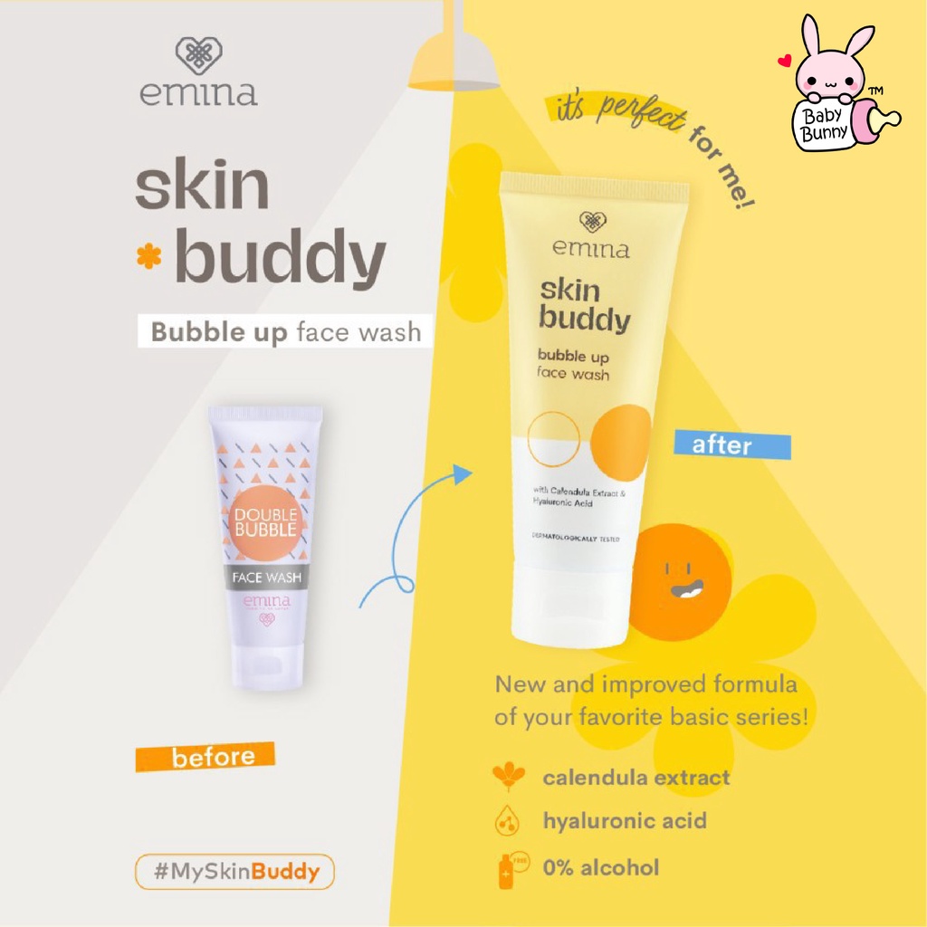 ❤ BELIA ❤ Emina Skin Buddy | Face Wash | Pembersih wajah