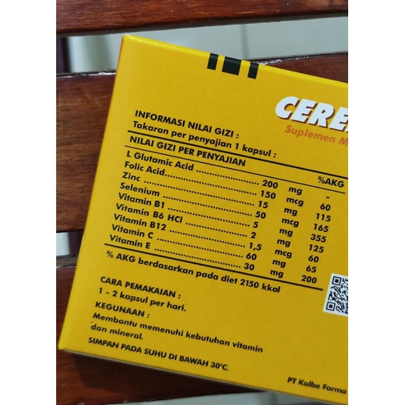 Cerebrovit Excel 10 Tablet / Meningkatkan daya ingat dan Konsentrasi