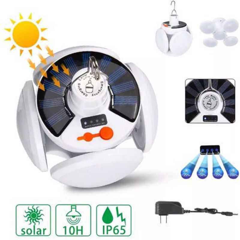 Lampu Solar Emergency LED Lipat Dragon 5 Sisi Gantung Rechargeable/ Lampu 2029 Emergency Light Solar Rechargeable LED jkt