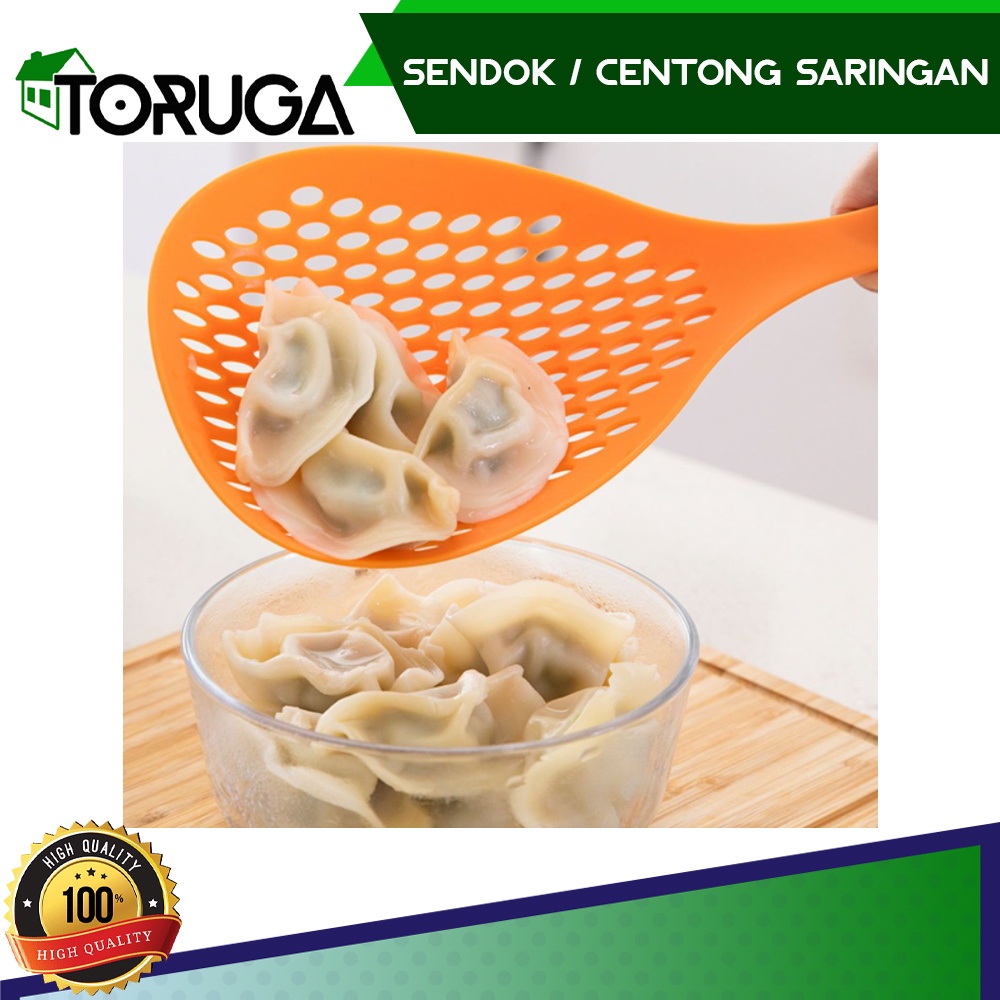 Sendok Mie Silikon Saringan Besar Bakso Bahan Silicon Masak Kuah Sayur