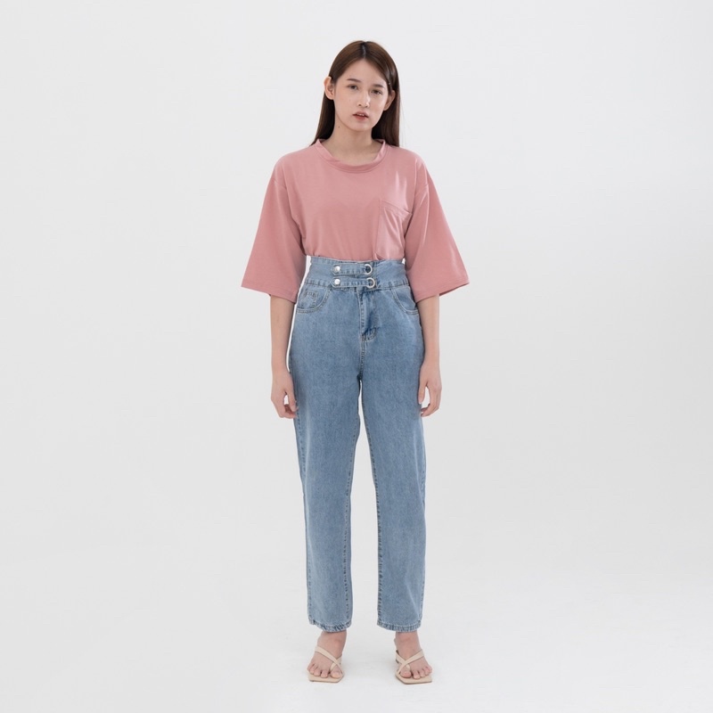 VIERLIN - Jeans 2111 - CELANA BOYFRIEND JEANS HIGH WAIST