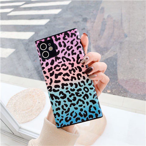 casing ponsel warna gradien laser untuk iPhone 11 12 Promax SE X XS XR XSMAX 7 8Plus