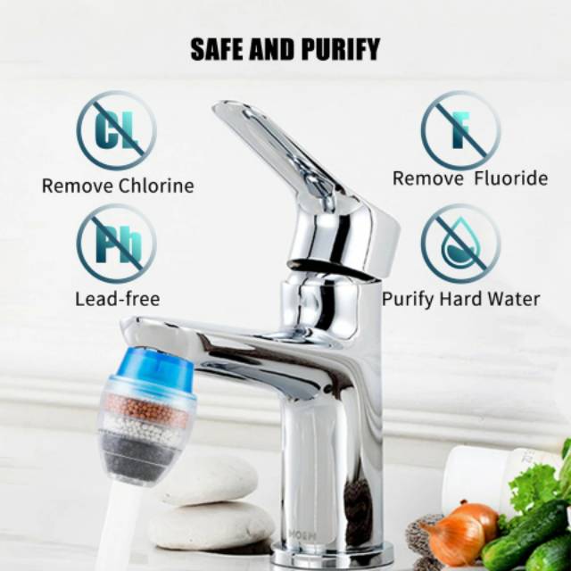 Mini Kitchen Faucet Water Purifier Filter Air Cartridge Filtrasi Kran Dapur Kamar mandi dll