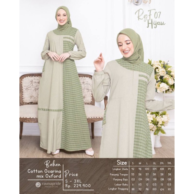 RAUNA GAMIS RGF 07 HIJAU| MERAH