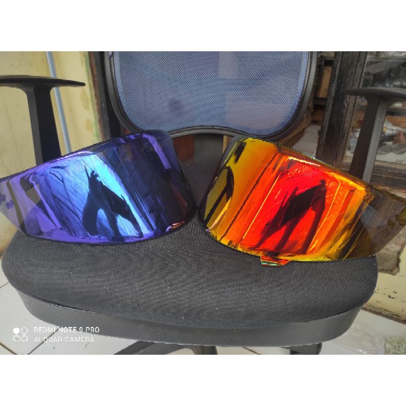 VISOR KYT NFR  NX RACE FLAT IRIDIUM BLUE RED