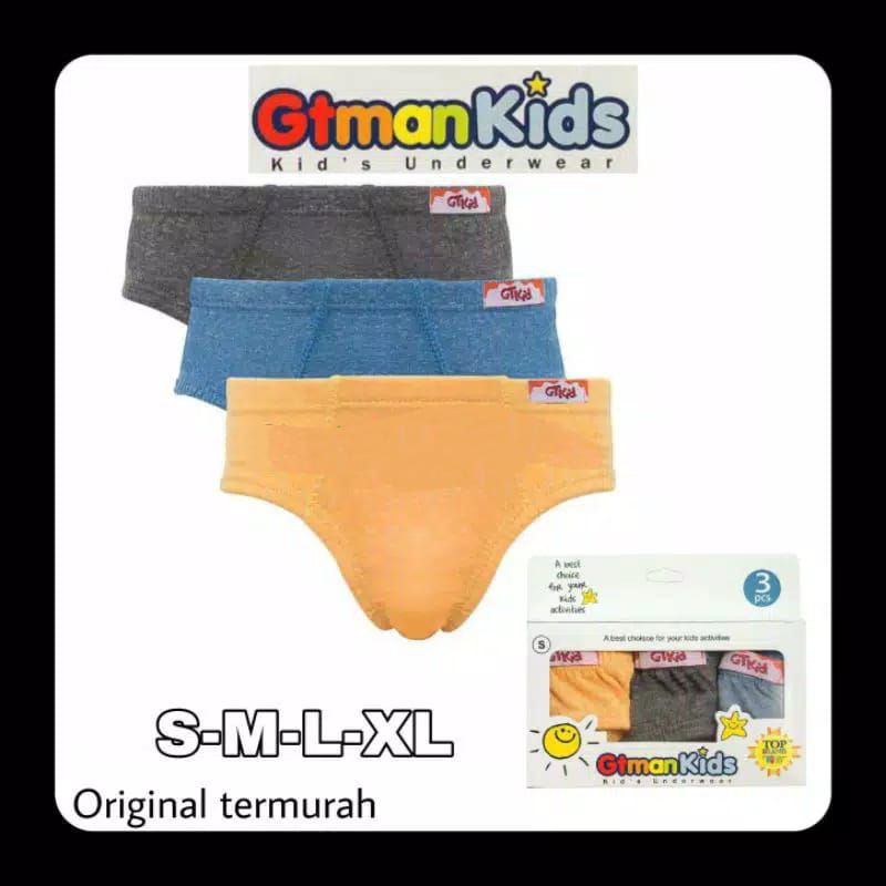 GTMAN kids Celana dalam Anak Cowok GMX-KIDS Sekotak 3Pcs