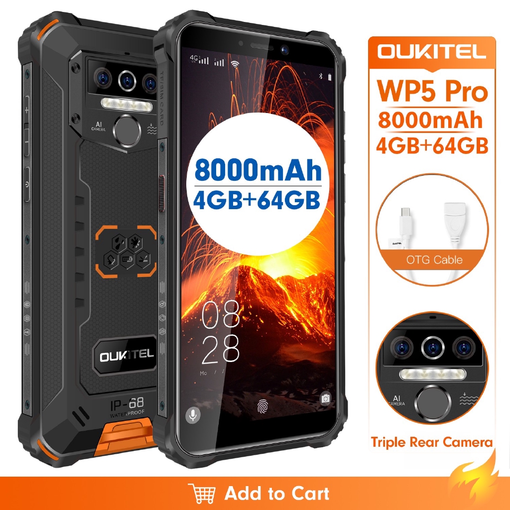 Smartphone Oukitel Wp5 Pro 4 64g 6762d 1 8ghz Dengan Layar 5 45 Inci Shopee Indonesia