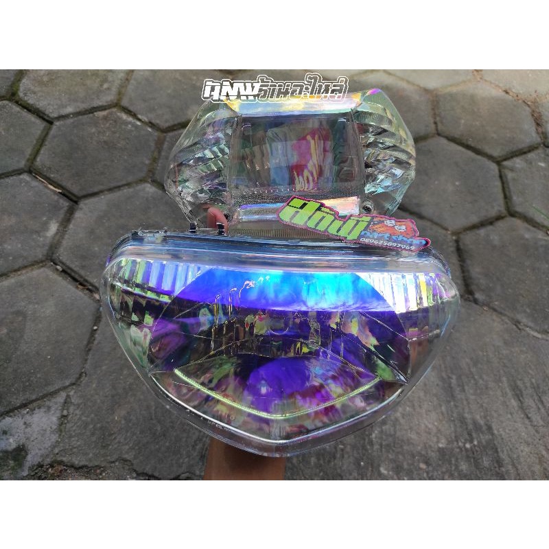 Reflektor stoplamp rainbow smoke pelangi mio sporty lama old karbu mx pertama lawas bukan smile head