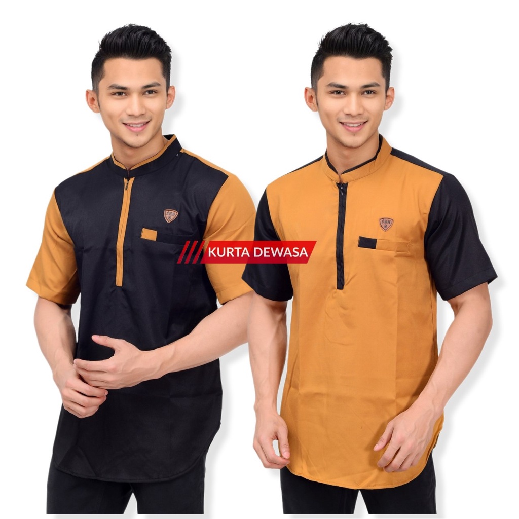 Baju Koko Kurta Dewasa Lengan Panjang Material Catton Adem Serap Keringat Ukuran M L XL [PASAR TURI]