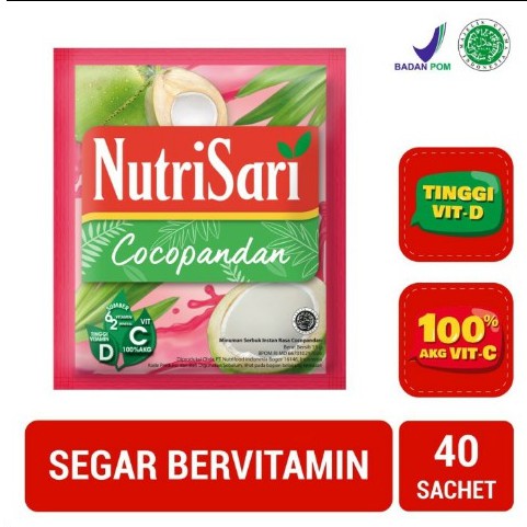 

Nutrisari Coco Pandan Kemasan Sachet 1 Renceng