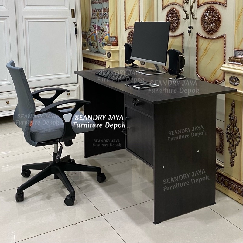 PAKET MEJA KERJA+KURSI PUTAR HIDROLIK ICHIKO/KANTOR OFFICE/JABODETABEK/JAKARTA/BEKASI/TANGERANG/DEPO