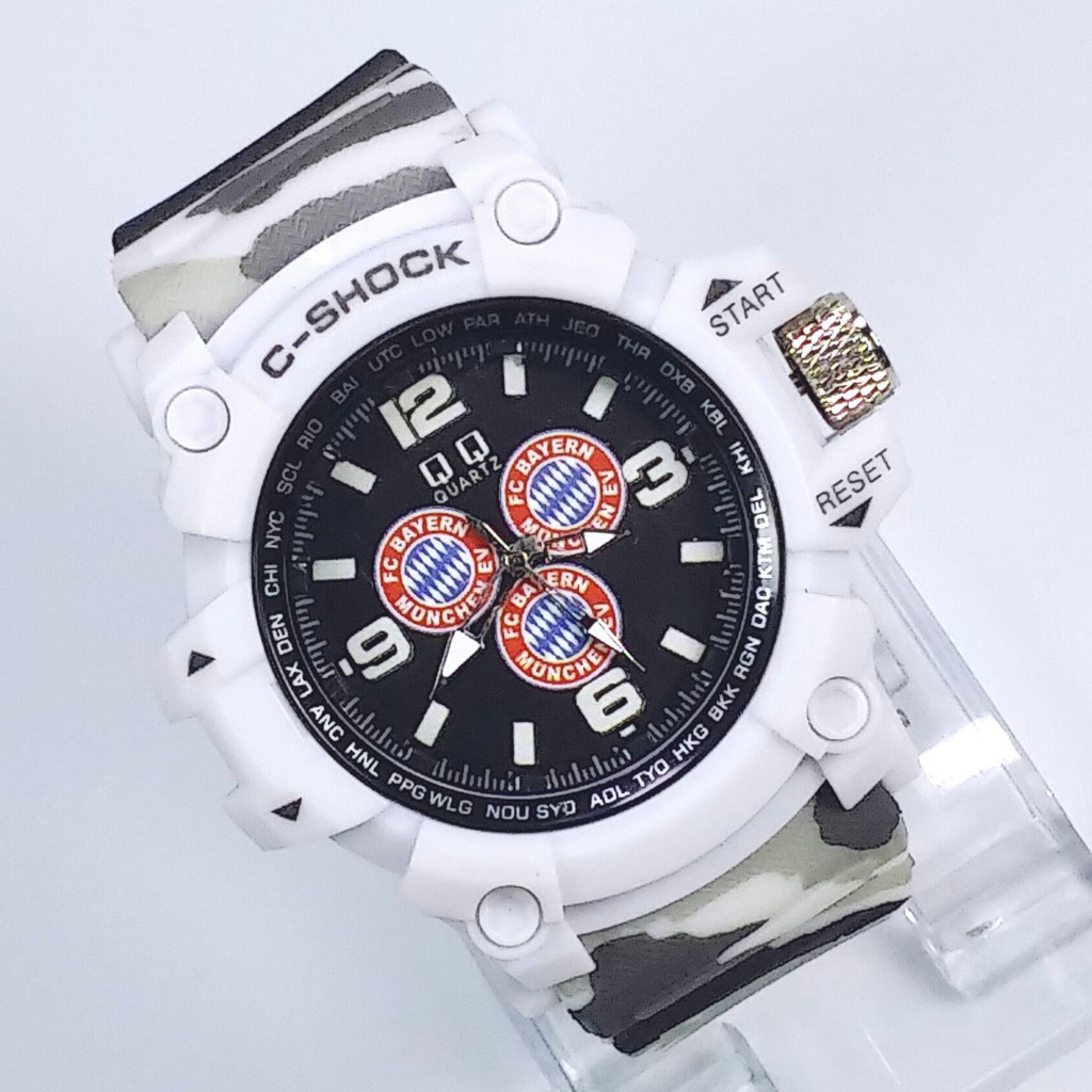 [LIMITED EDITION] JAM TANGAN BAYERN MUNCHEN STRAP ARMY PUTIH