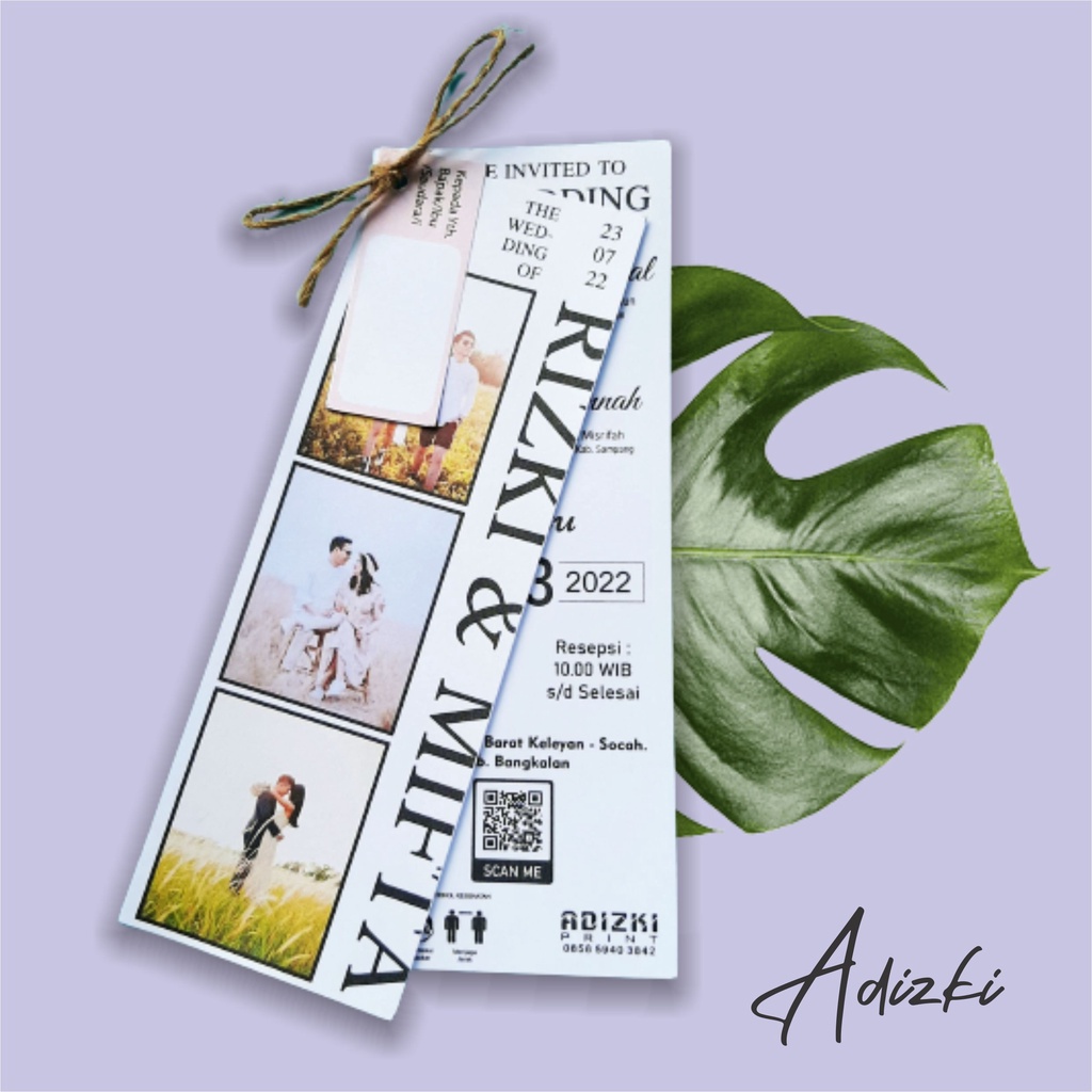 Undangan Pernikahan Hangtag, Undangan pernikahan terbaru, Undangan Viral, Undangan Minimalis, Undang