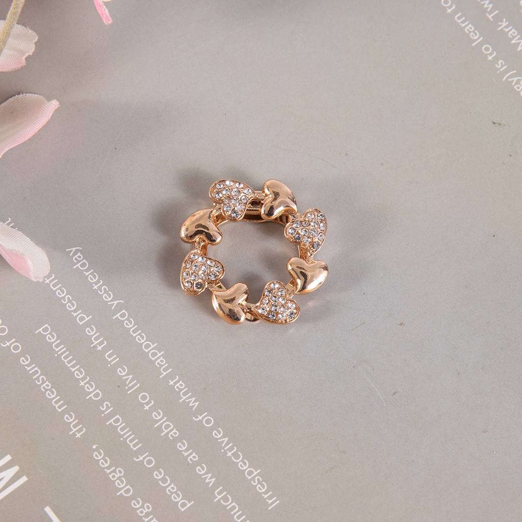 Kerongsang Bros Peniti Desain Cincin Hias Berlian Imitasi Gaya Korea