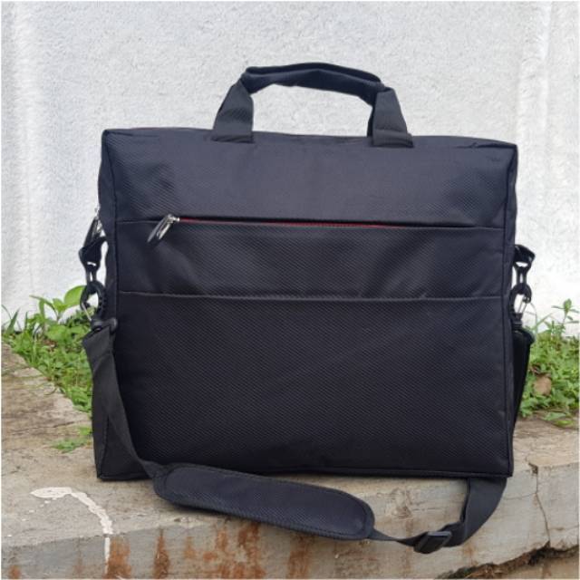TasPria selempang tiga resleting TasKerja TasLaptop 17 inch