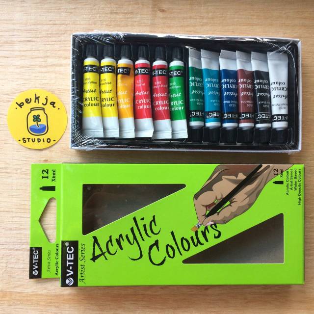 

Acrylic Colours V-TEC set 12 warna