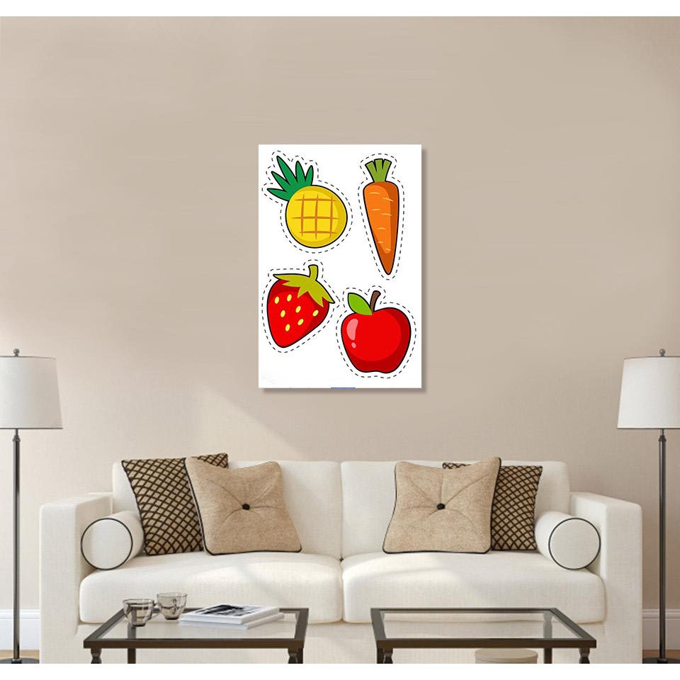 Hiasan Dinding Kamar Buahan Buahan / Hiasan Dindin / Lukisan Buah / Walldecor / Poster Kayu