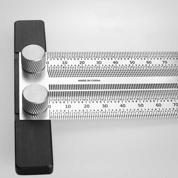 

Penggaris Mark Line T-Type Measuring Ruler Woodworking