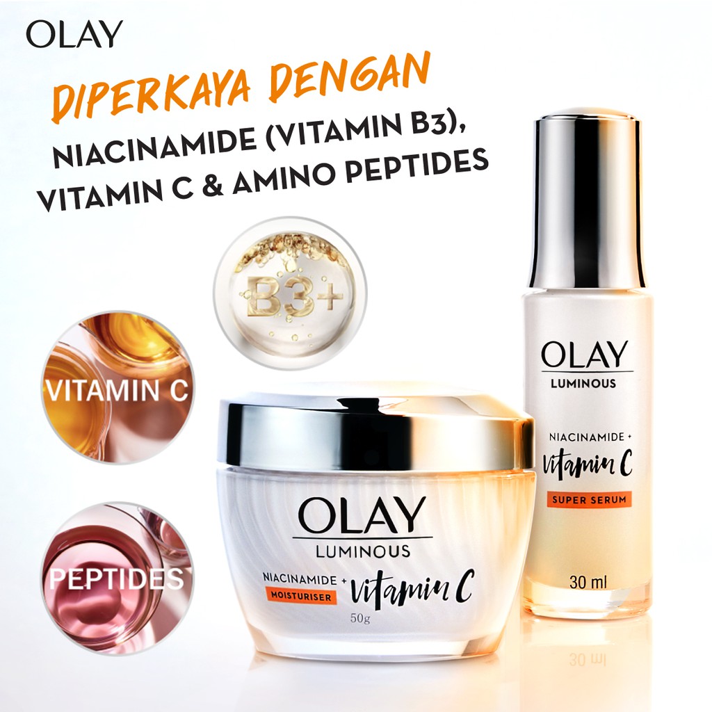 Olay Luminous Niacinamide + Vitamin C Krim Pelembab Brightening Skin Care 50gr