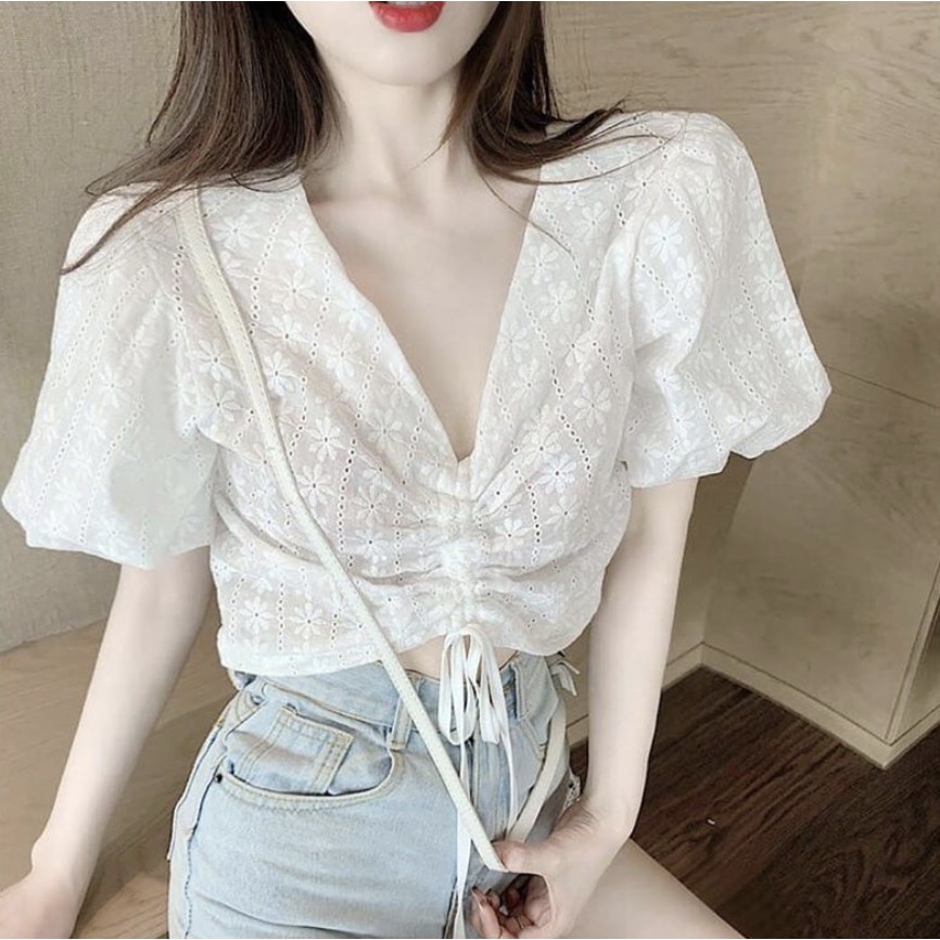 T-20002 Korean Women Serut Crop Top